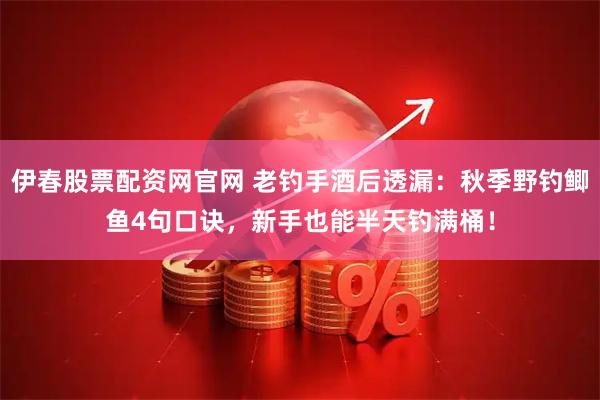 伊春股票配资网官网 老钓手酒后透漏：秋季野钓鲫鱼4句口诀，新手也能半天钓满桶！